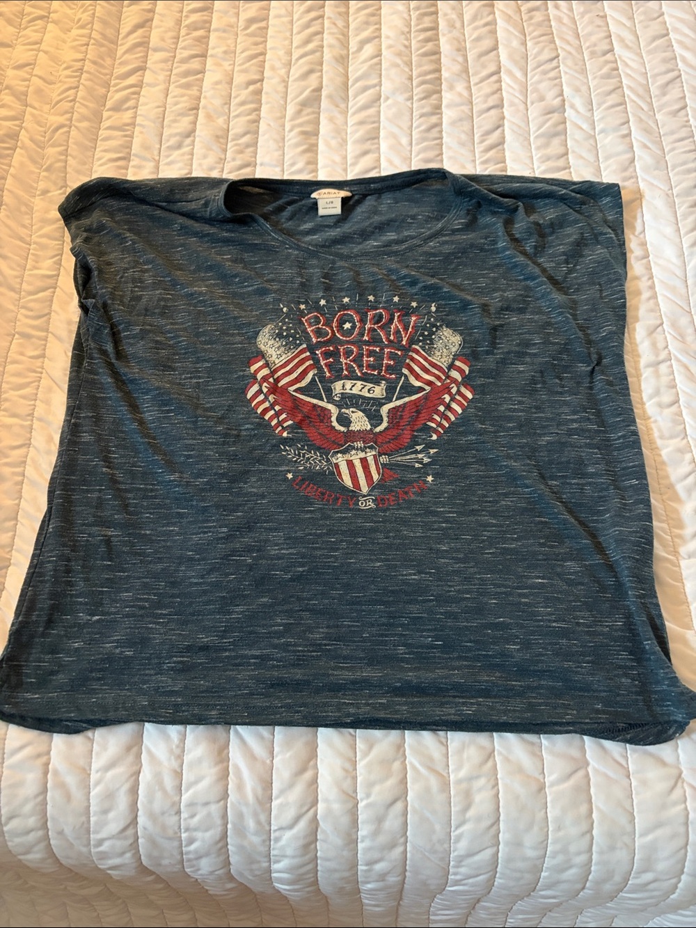 Ariat Navy Blue 'Born Free' Graphic Short Sleeve Tee